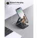 Lamicall Cell Phone Stand, Desk Phone Holder Cradle, Compatible with Phone 12 Mini 11 Pro Xs Max XR X 8 7 6 Plus SE, All Smartphones Charging Dock, Office Desktop Accessories - Silver