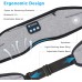 Sleep Eye Mask with Bluetooth Headphones - Bluetooth 5.0 Sleeping Headphones for Men Women Travel Yoga Nap Ultra Thin Stereo Speakers for Side Sleepers Ideal Christmas Stocking Stuffers Gifts